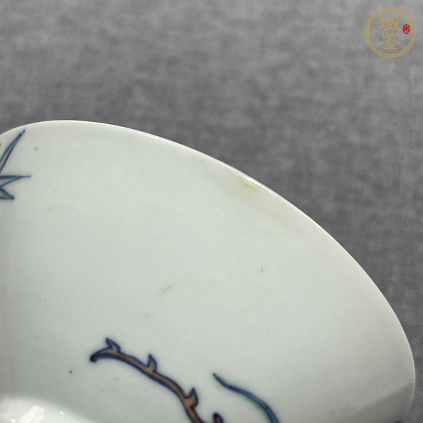 古玩陶瓷斗彩竹鳳紋斗笠碗真品鑒賞圖