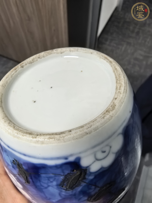 古玩青花留白梅紋罐真品鑒賞圖