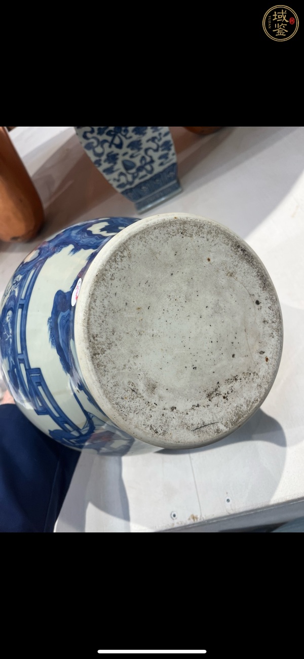 古玩人物紋青花將軍罐真品鑒賞圖