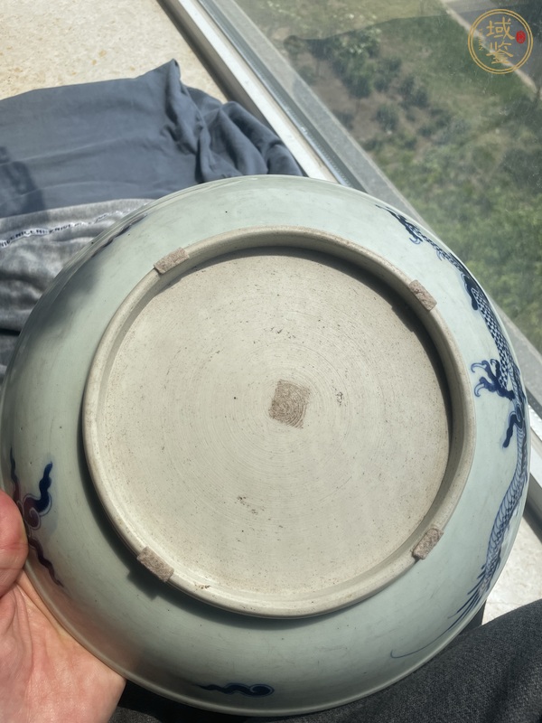 古玩陶瓷雍正·青花過墻龍紋盤 真品鑒賞圖