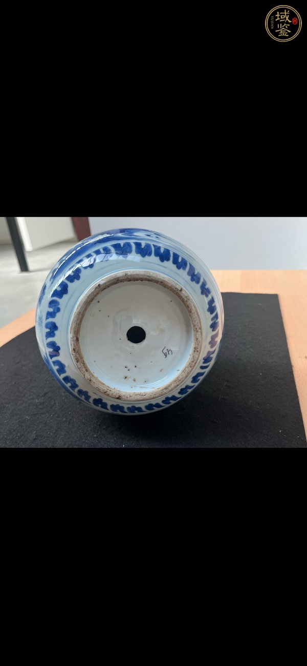 古玩陶瓷青花人物故事紋蒜頭瓶真品鑒賞圖