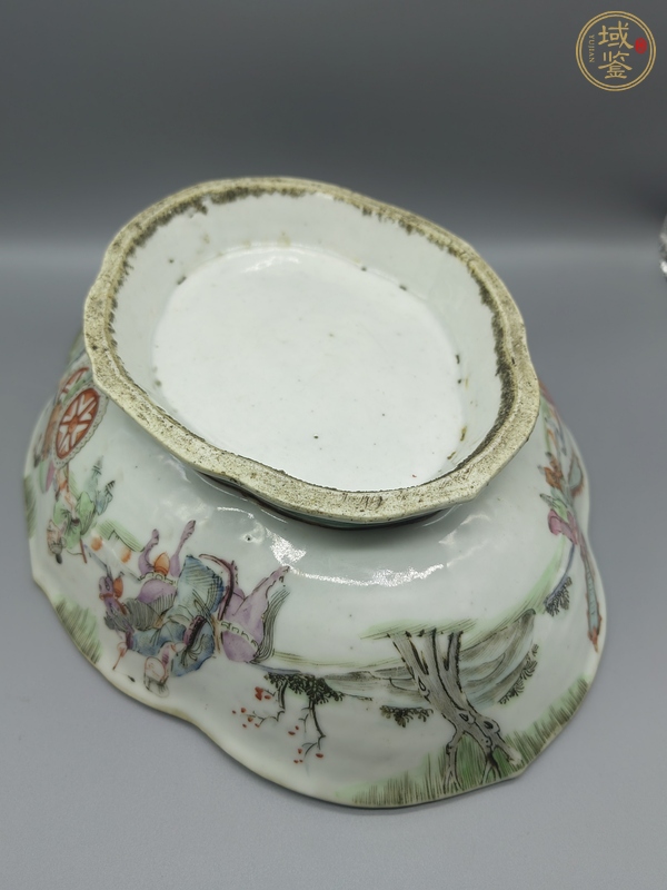 古玩陶瓷同治細(xì)路粉彩供盤真品鑒賞圖
