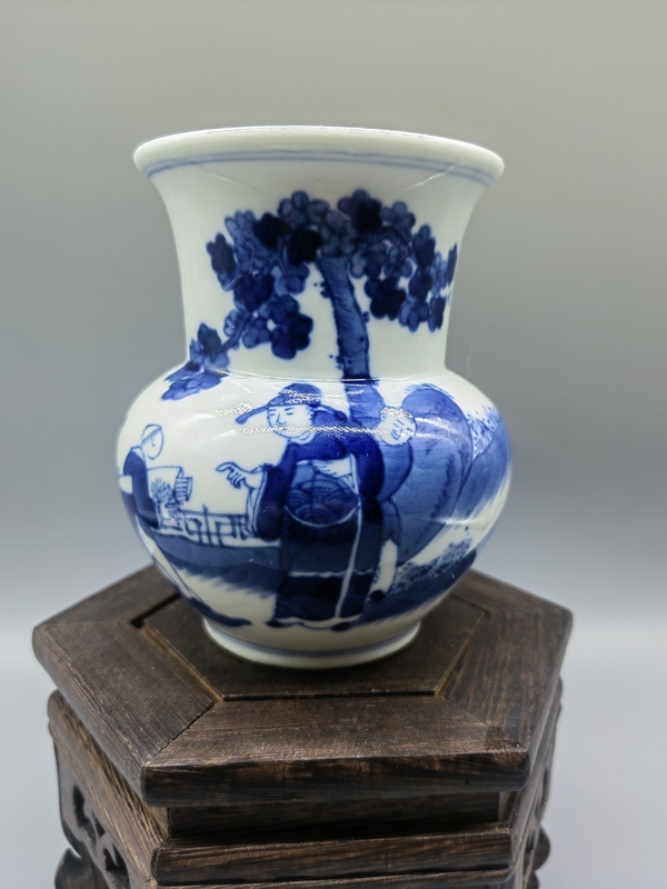 古玩陶瓷晚清青花渣斗拍賣，當(dāng)前價(jià)格4666元