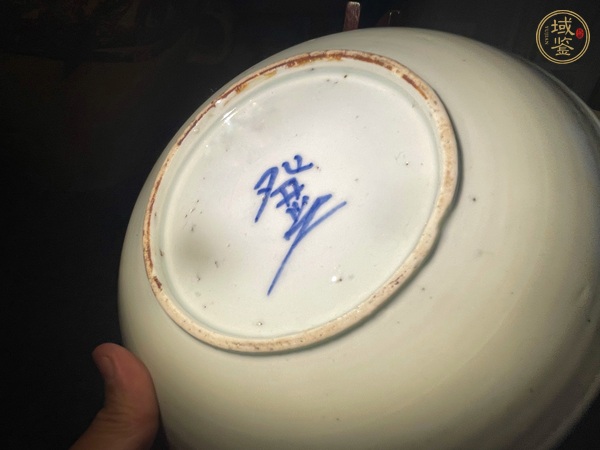 古玩陶瓷晚期時(shí)期青花釉里紅魚盤真品鑒賞圖