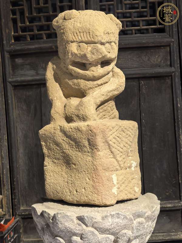 古玩雜項(xiàng)麻石獅子真品鑒賞圖