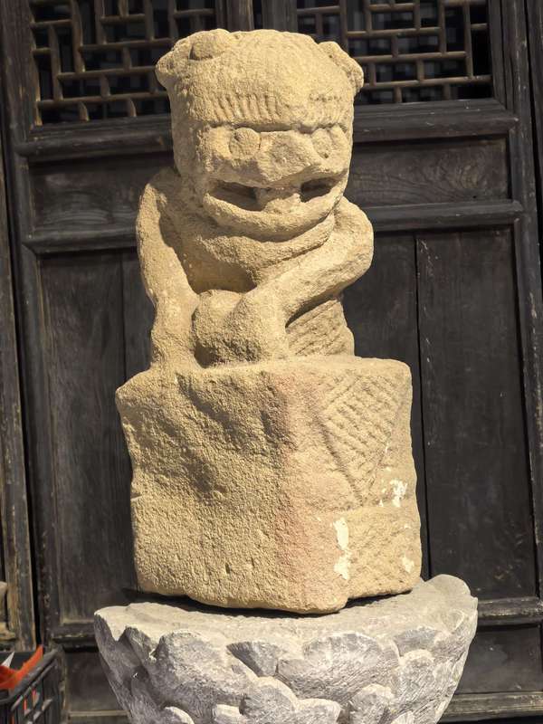 古玩雜項麻石獅子拍賣，當前價格13000元