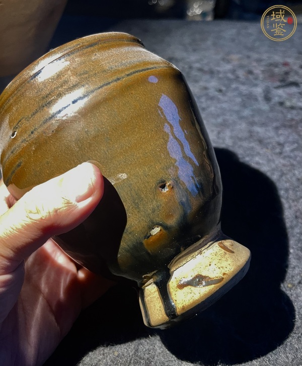 古玩陶瓷褐釉罐真品鑒賞圖