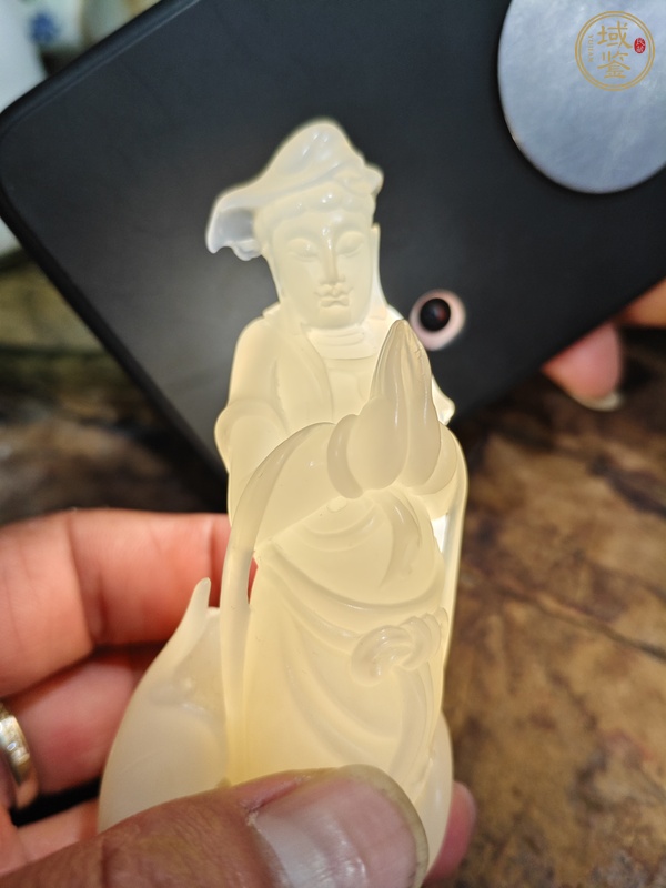 古玩玉器和田玉雕“觀音”擺件真品鑒賞圖