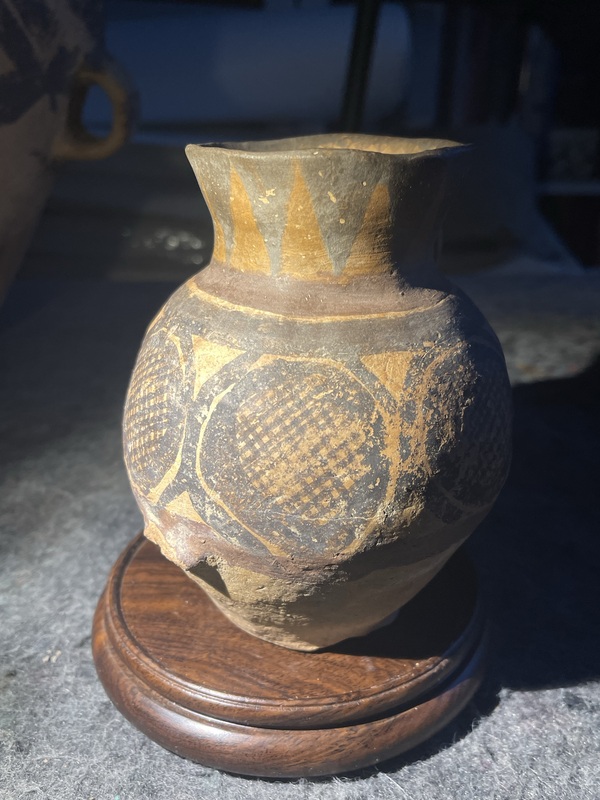 古玩陶瓷馬家窯文化馬廠類型彩陶單耳罐拍賣，當前價格900元