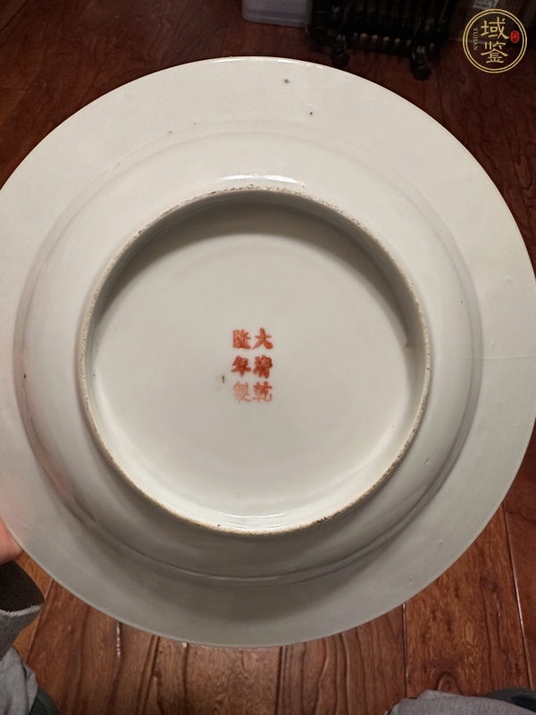 古玩陶瓷粉彩花間壽字盤(pán)真品鑒賞圖