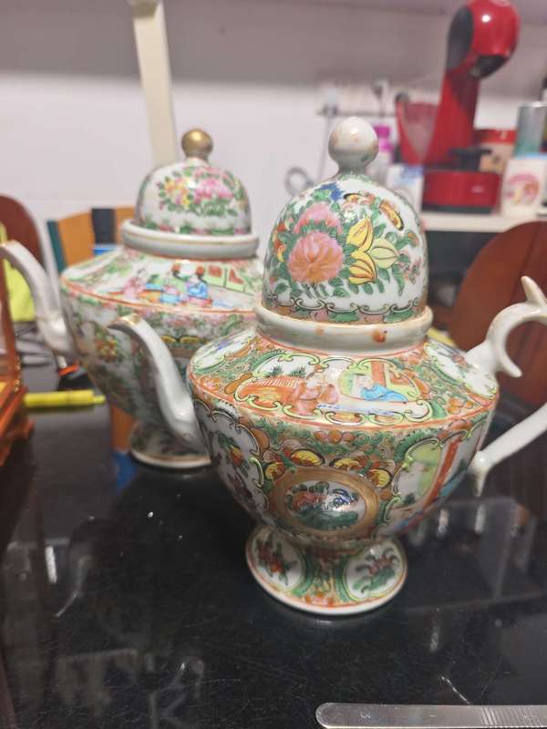 古玩陶瓷咸豐廣彩壺拍賣,當前價格980元