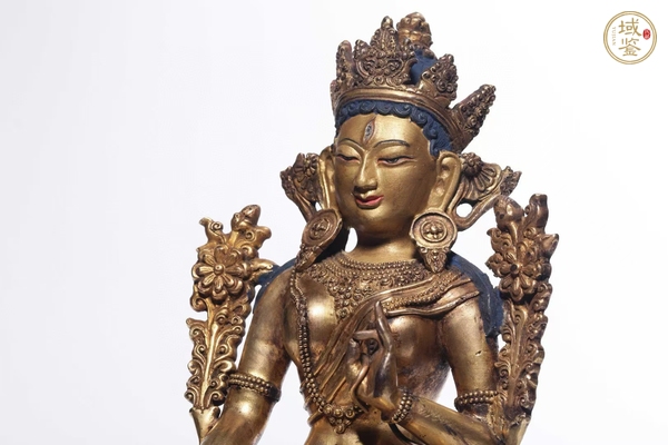 古玩銅鎏金菩薩像真品鑒賞圖