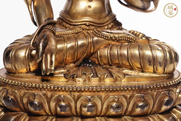 古玩銅器銅鎏金菩薩像真品鑒賞圖
