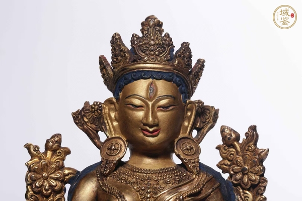 古玩銅器銅鎏金菩薩像真品鑒賞圖