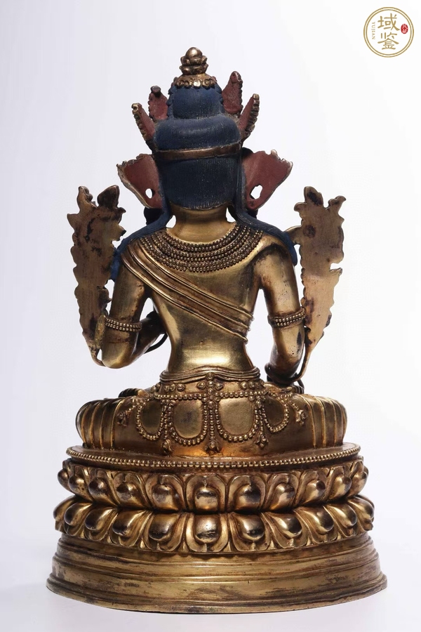 古玩銅器銅鎏金菩薩像真品鑒賞圖