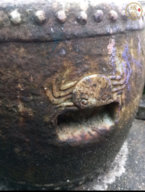 古玩雜項漢白玉坐鼓真品鑒賞圖