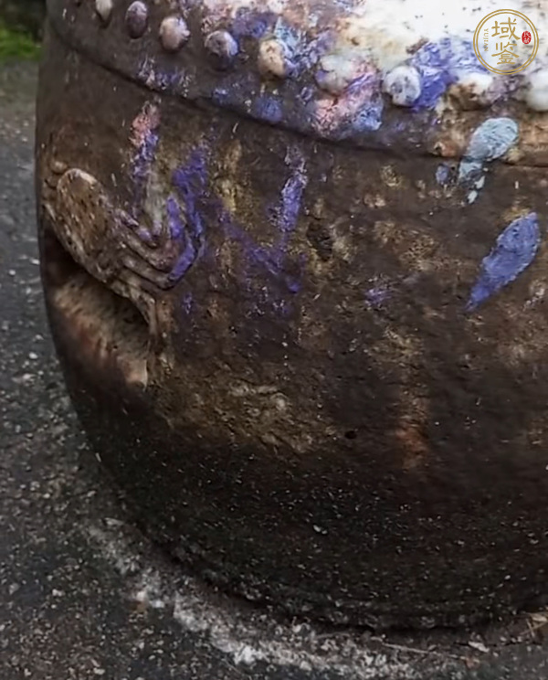 古玩雜項漢白玉坐鼓真品鑒賞圖