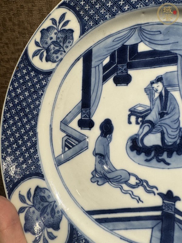 古玩陶瓷人物故事青花盤人物故事青花盤真品鑒賞圖