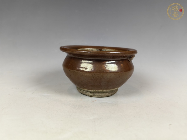 古玩陶瓷清乾隆紫金釉香爐真品鑒賞圖