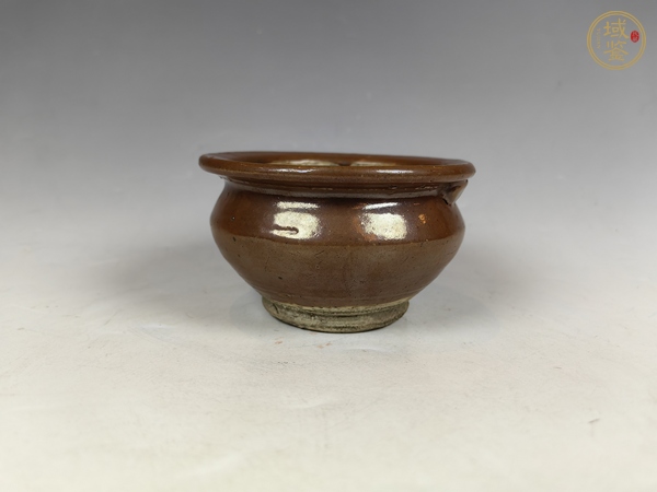 古玩陶瓷清乾隆紫金釉香爐真品鑒賞圖