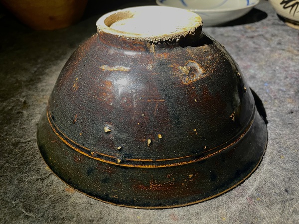 古玩陶瓷黑釉碗拍賣,當前價格560元
