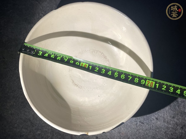 古玩陶瓷磁州窯白地黑花福壽紋碗真品鑒賞圖