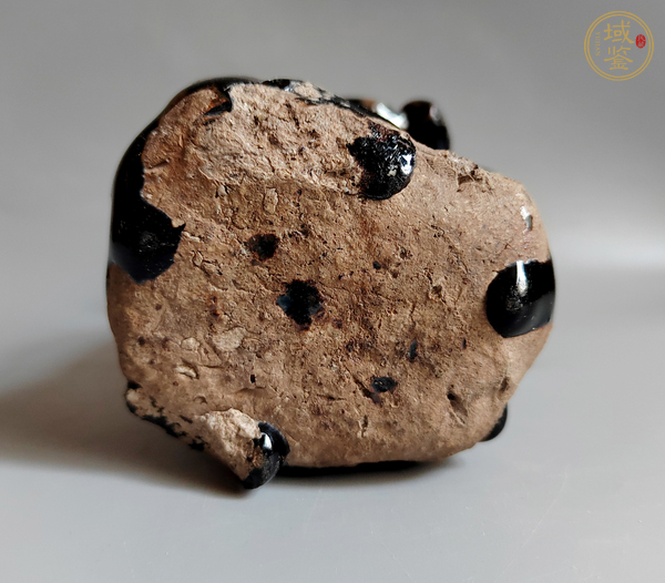 古玩陶瓷黑釉壽星造像真品鑒賞圖