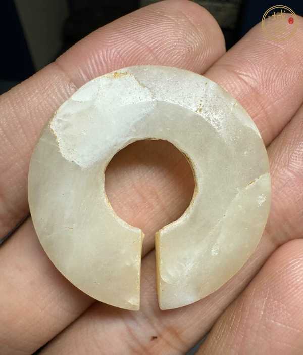 古玩銅器春秋玉玦真品鑒賞圖