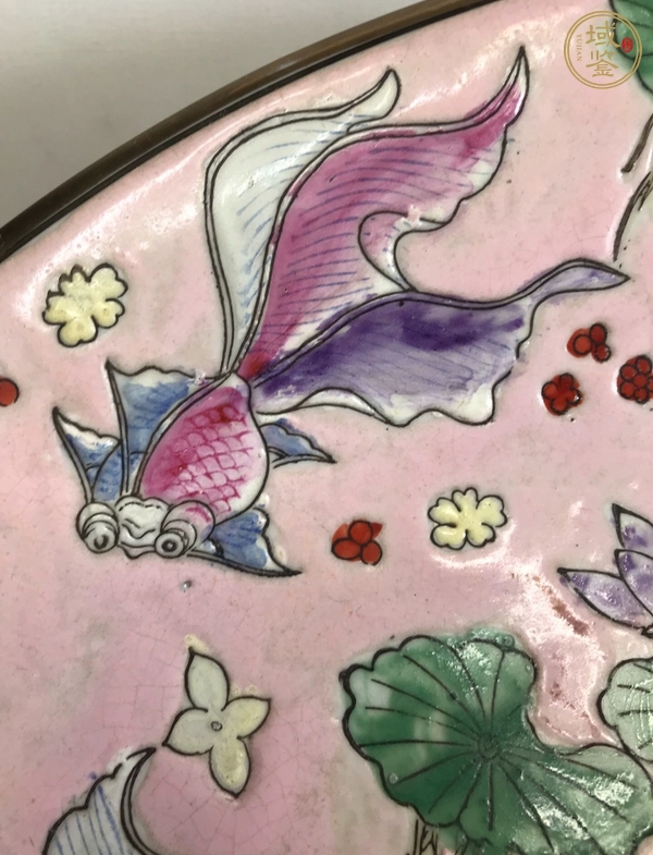 古玩陶瓷金玉滿(mǎn)堂粉彩盤(pán)真品鑒賞圖