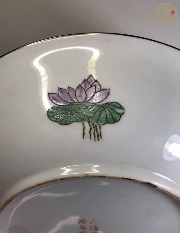 古玩陶瓷金玉滿(mǎn)堂粉彩盤(pán)真品鑒賞圖