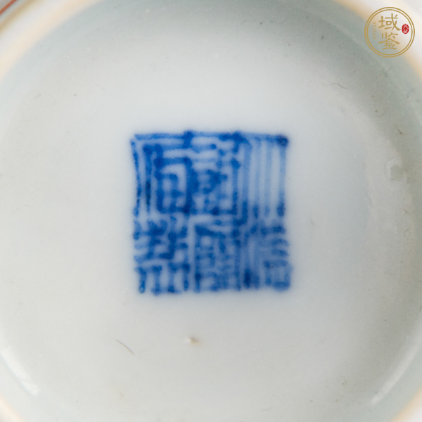 古玩陶瓷粉彩過枝花果紋蓋碗真品鑒賞圖