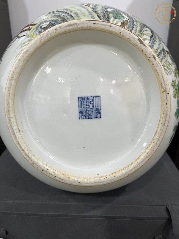 古玩字畫(huà)粉彩富貴白頭紋賞瓶真品鑒賞圖