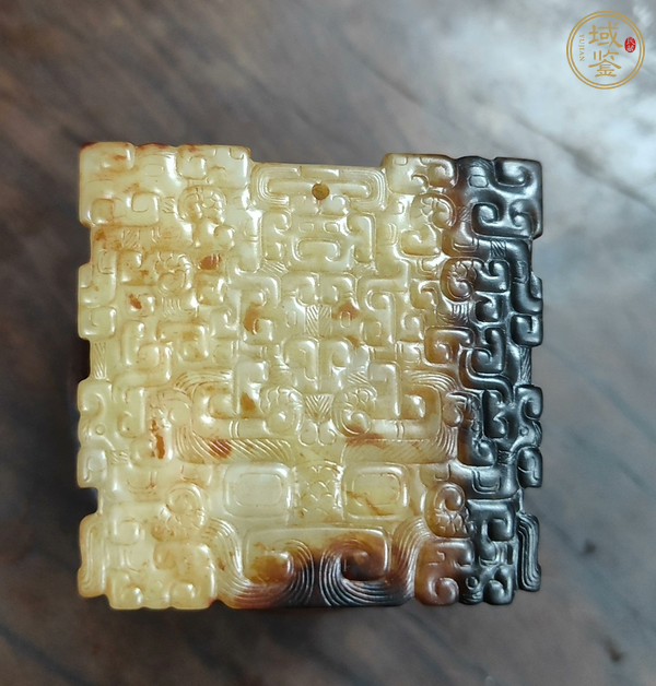 古玩玉器提油仿春秋“玉獸面”真品鑒賞圖
