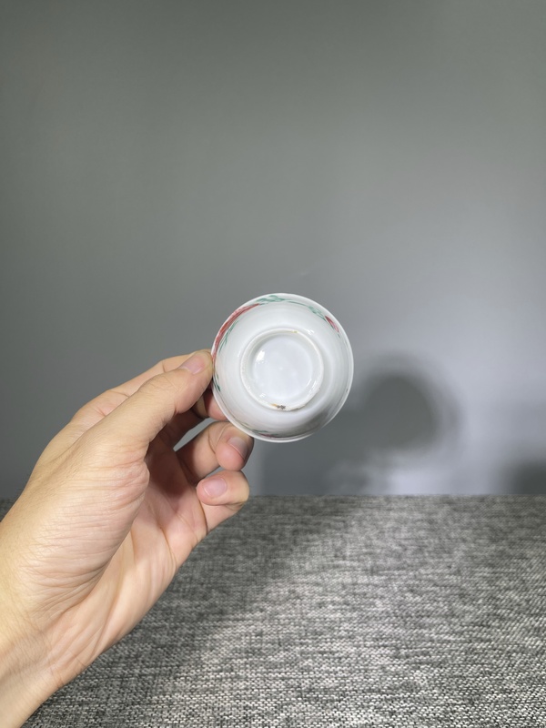 古玩陶瓷清代.粉彩花卉杯拍賣，當前價格0元