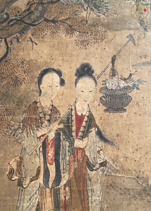 古玩字畫(huà)黛玉葬花真品鑒賞圖