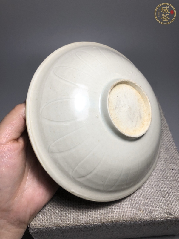古玩陶瓷宋 青白瓷仰蓮紋盤真品鑒賞圖