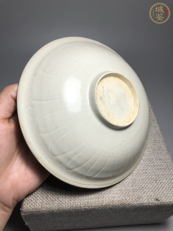 古玩陶瓷宋 青白瓷仰蓮紋盤真品鑒賞圖