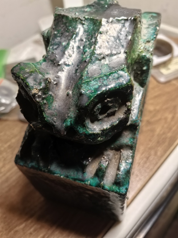 古玩陶瓷石灣窯綠釉獅鈕印章拍賣，當前價格12000元