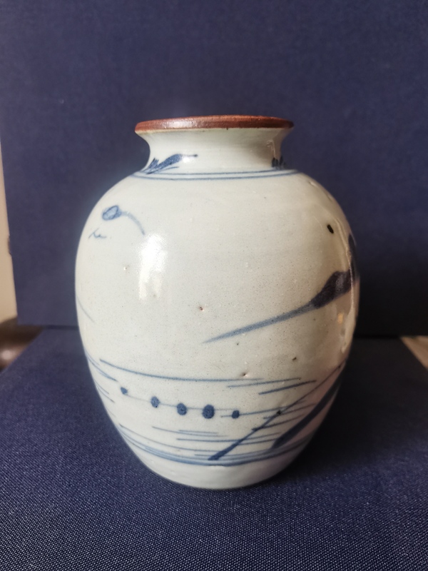 古玩陶瓷山水紋青花罐拍賣，當(dāng)前價(jià)格888元