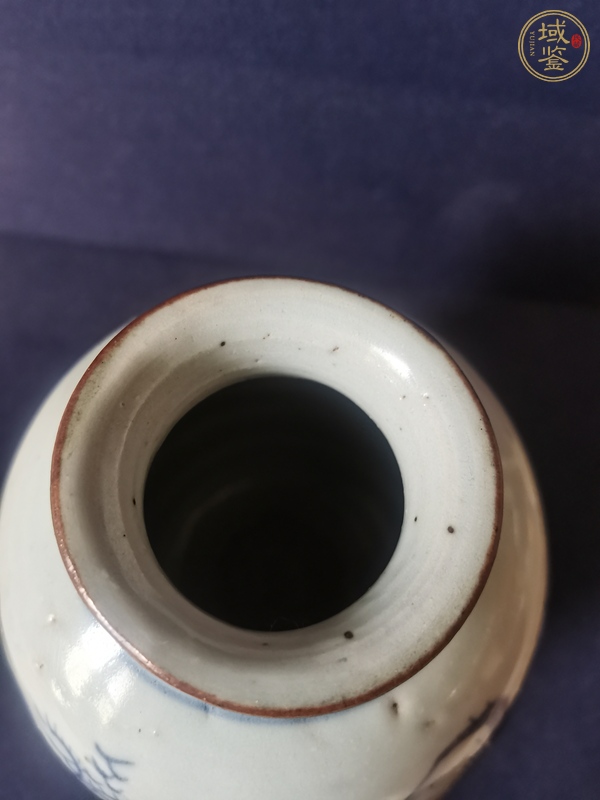 古玩陶瓷山水紋青花罐真品鑒賞圖