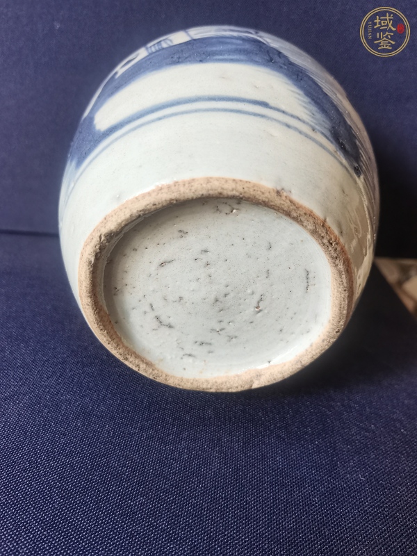 古玩陶瓷山水紋青花罐真品鑒賞圖