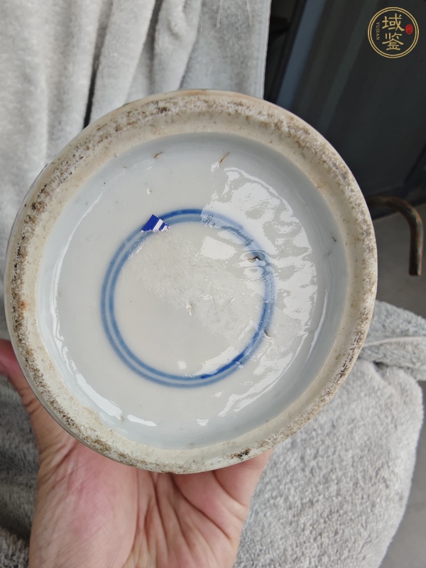 古玩陶瓷清光緒 青花加彩觀音瓶真品鑒賞圖