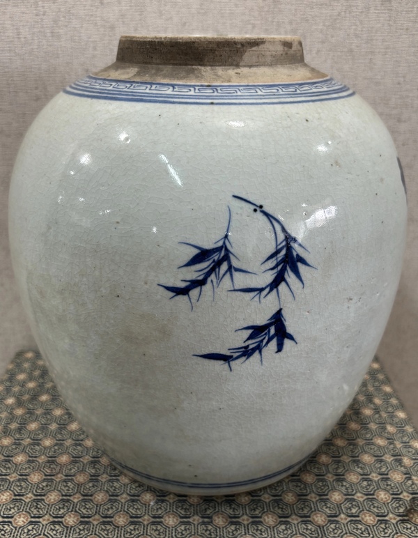 古玩陶瓷乾隆青花福祿壽三星人物大罐拍賣(mài)，當(dāng)前價(jià)格8888元