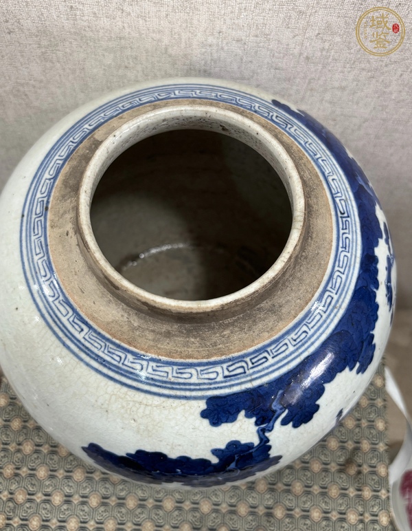 古玩陶瓷青花三星人物大罐真品鑒賞圖