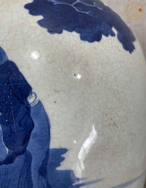 古玩陶瓷青花三星人物大罐真品鑒賞圖