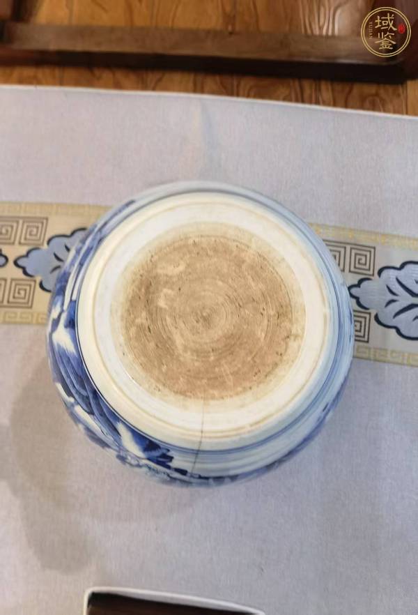 古玩山水紋青花缸真品鑒賞圖