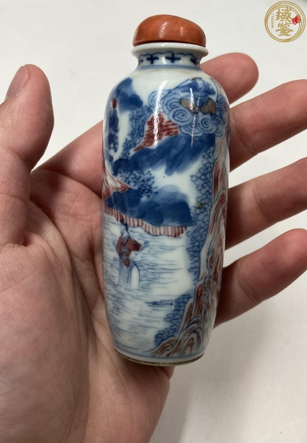 古玩陶瓷青花釉里紅西游記鼻煙壺，注意品相真品鑒賞圖