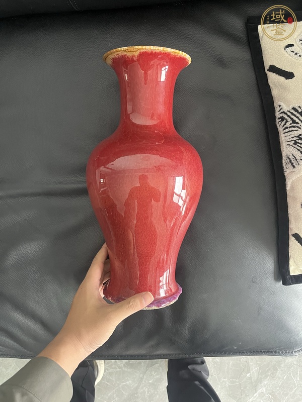 古玩陶瓷解放初期窯變釉觀音瓶真品鑒賞圖