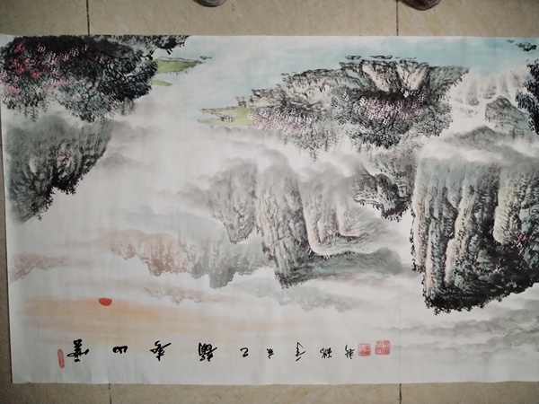 古玩轉賣謝瑞新山水拍賣，當前價格299元