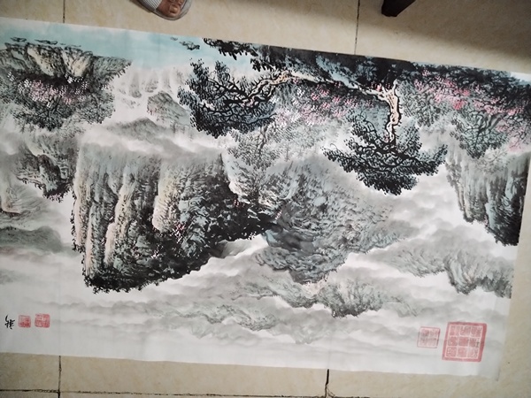 古玩字畫謝瑞新山水拍賣,當(dāng)前價(jià)格18000元